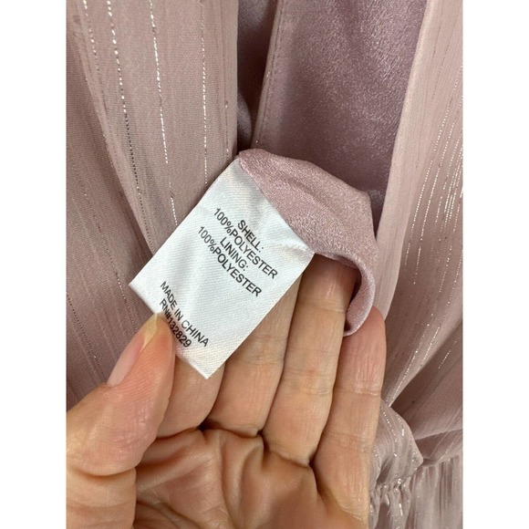 Super Down Tamara Womens Open Front Romper Size XS Long Sleeve In Dusty Rose - Picture 16 of 16